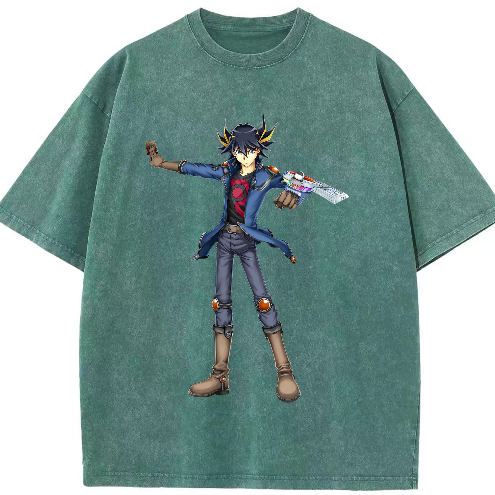 （画像用） 遊☆戯☆王 Yu-Gi-Oh! 綿100% ヴィンテージ風 半袖Tシャツ（フロントプリント）